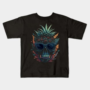 Summer Skull Head Kids T-Shirt